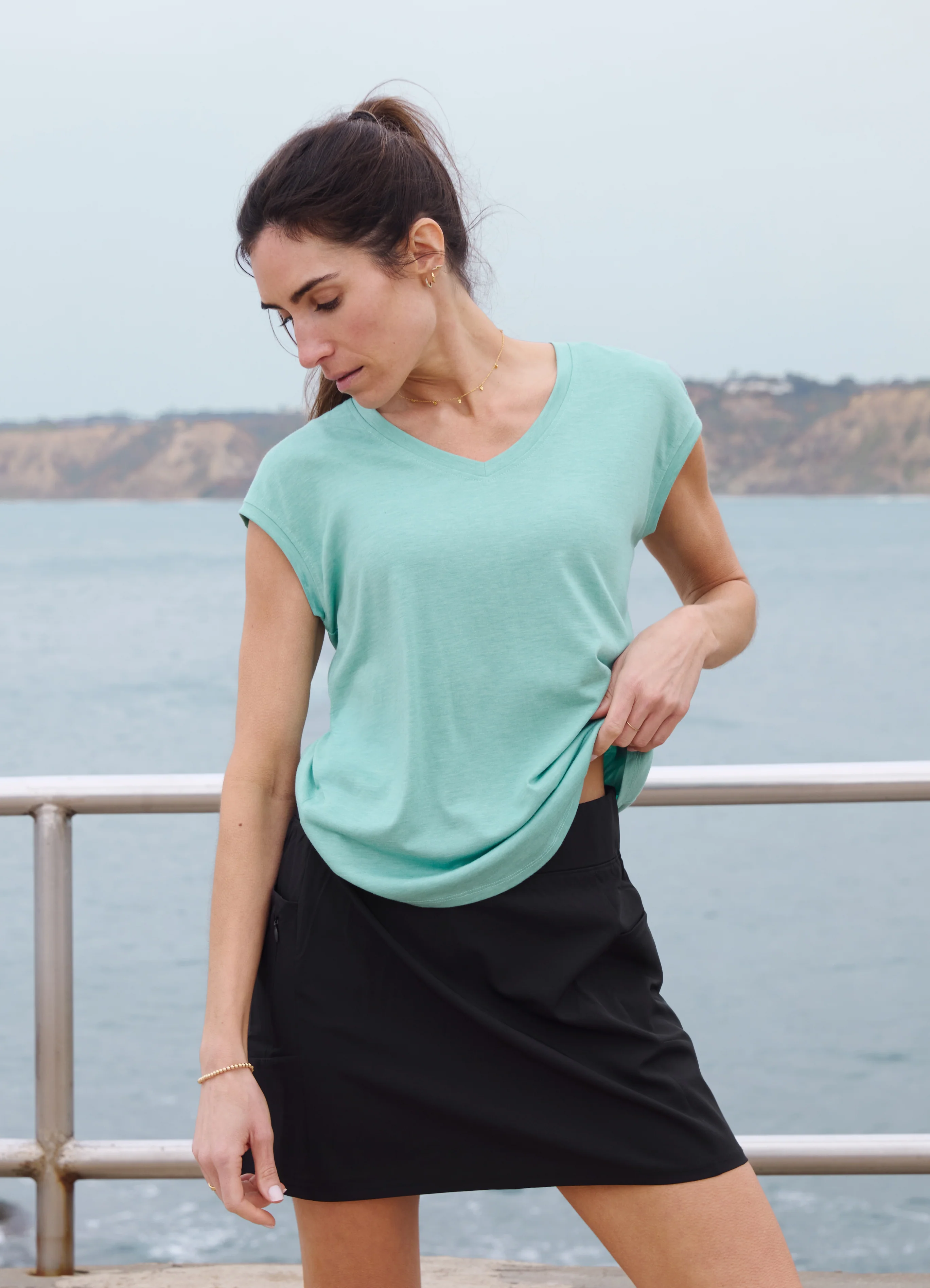 Breezy Hi Low Tee - Image 33