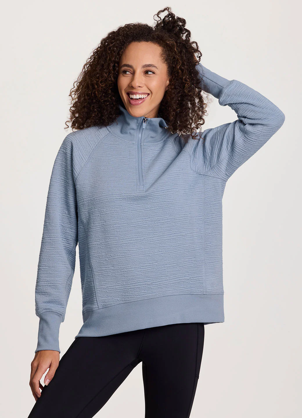 Easy Living Textured 1/4 Zip Pullover - Image 5