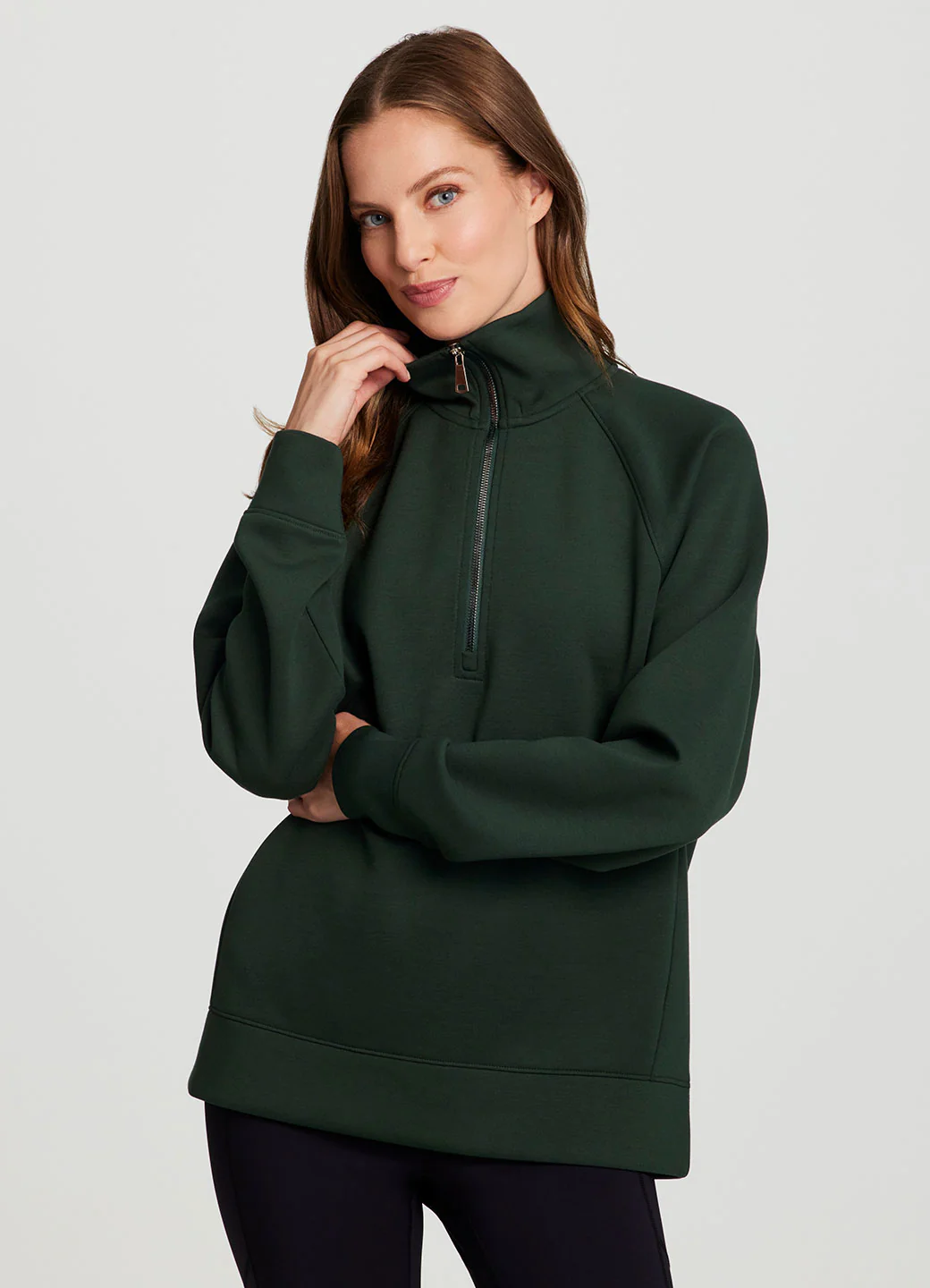LuxeSoft Oversized Half Zip Pullover - Image 15