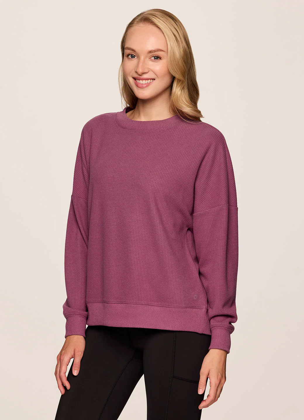 Off Days Relaxed Waffle Knit Sweatshirt - Image 18