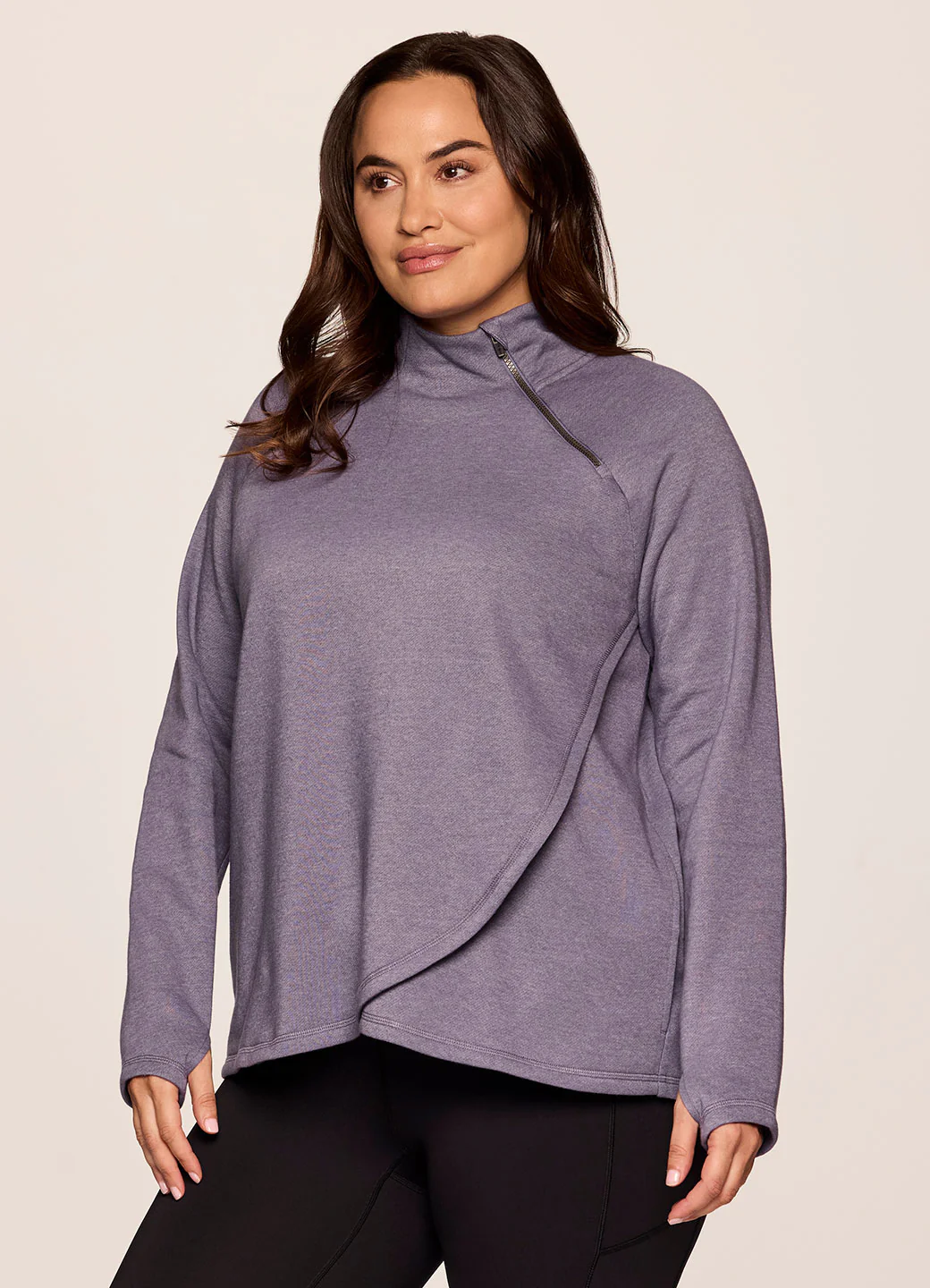 Plus Ready To Roll Fleece Mock Neck Pullover - Image 11