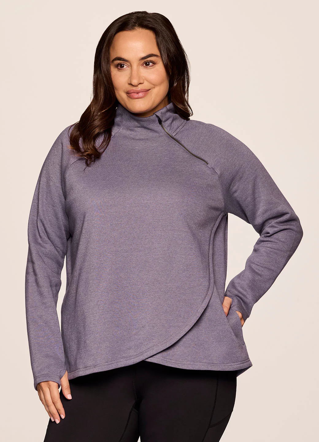 Plus Ready To Roll Fleece Mock Neck Pullover - Image 12
