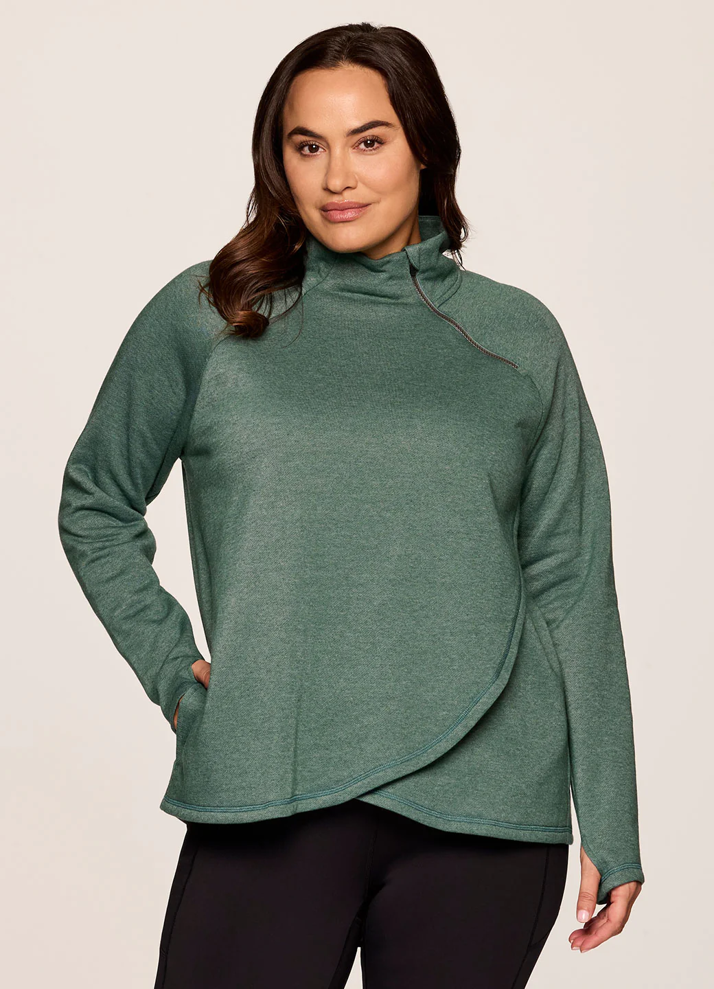 Plus Ready To Roll Fleece Mock Neck Pullover - Image 14
