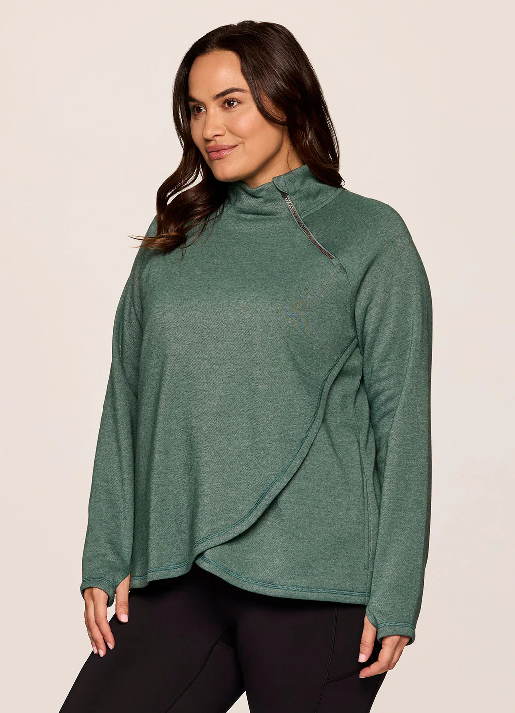 Plus Ready To Roll Fleece Mock Neck Pullover - Image 16