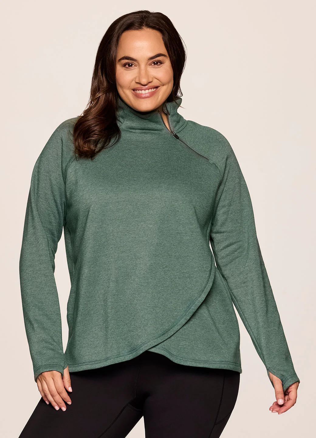 Plus Ready To Roll Fleece Mock Neck Pullover - Image 17