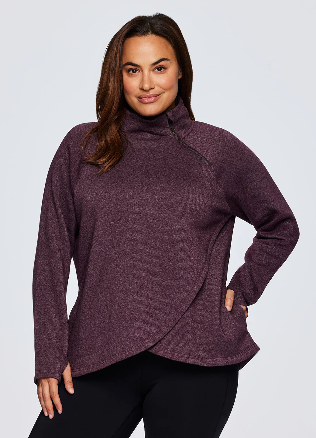 Plus Ready To Roll Fleece Mock Neck Pullover - Image 19