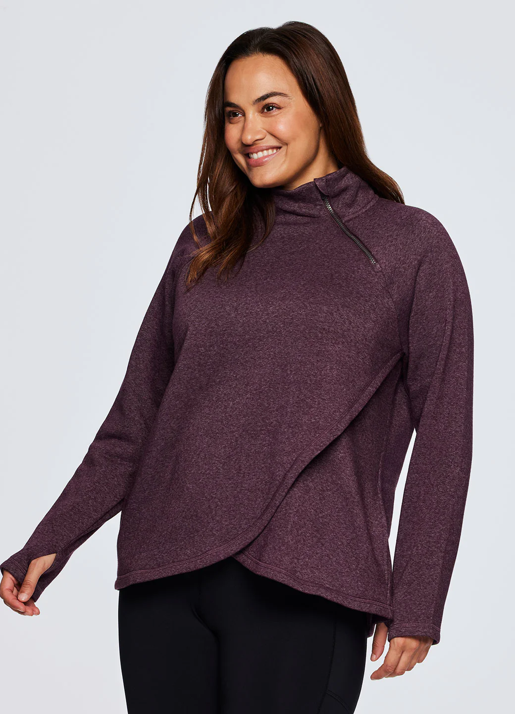 Plus Ready To Roll Fleece Mock Neck Pullover - Image 21