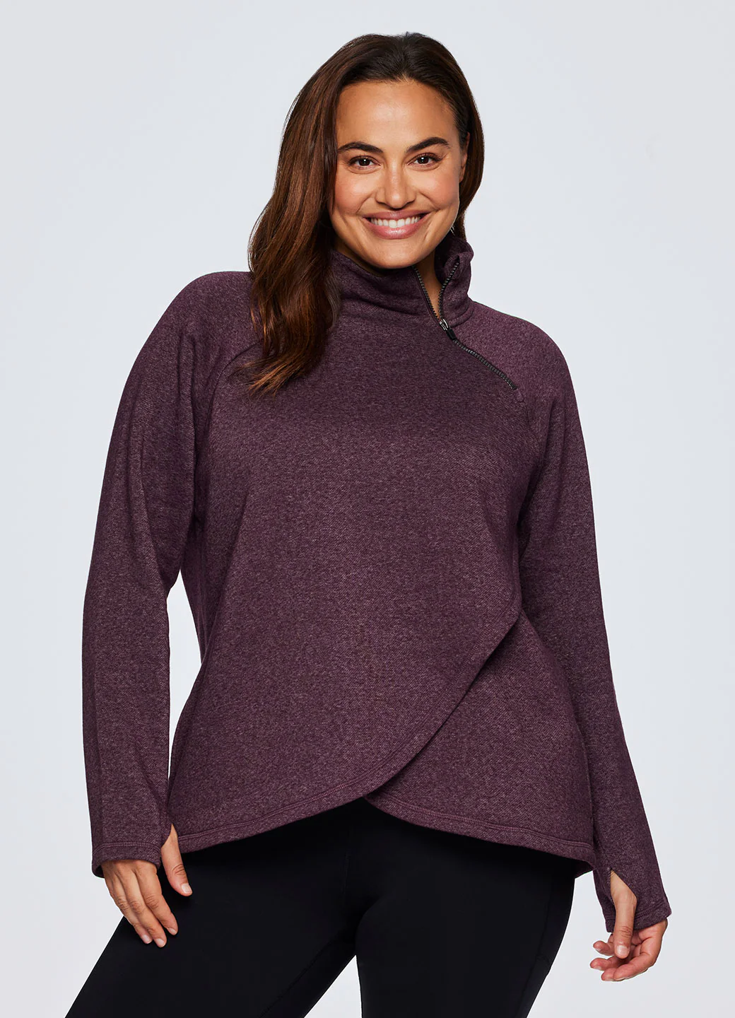 Plus Ready To Roll Fleece Mock Neck Pullover - Image 22