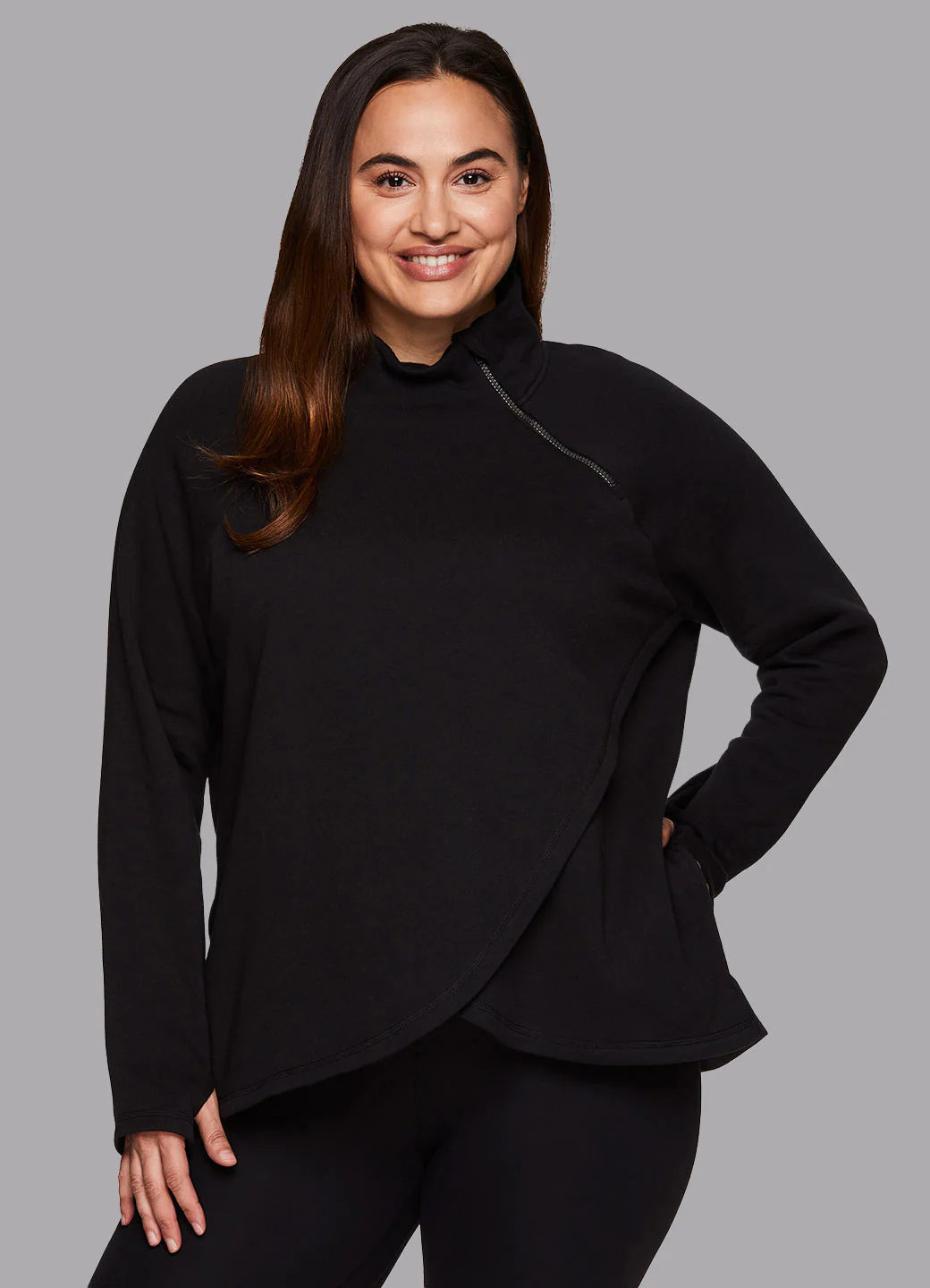 Plus Ready To Roll Fleece Mock Neck Pullover - Image 26