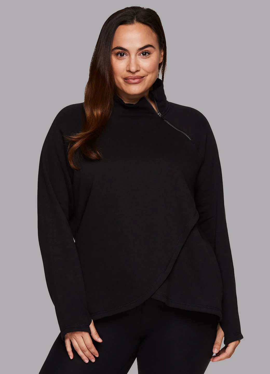 Plus Ready To Roll Fleece Mock Neck Pullover - Image 28
