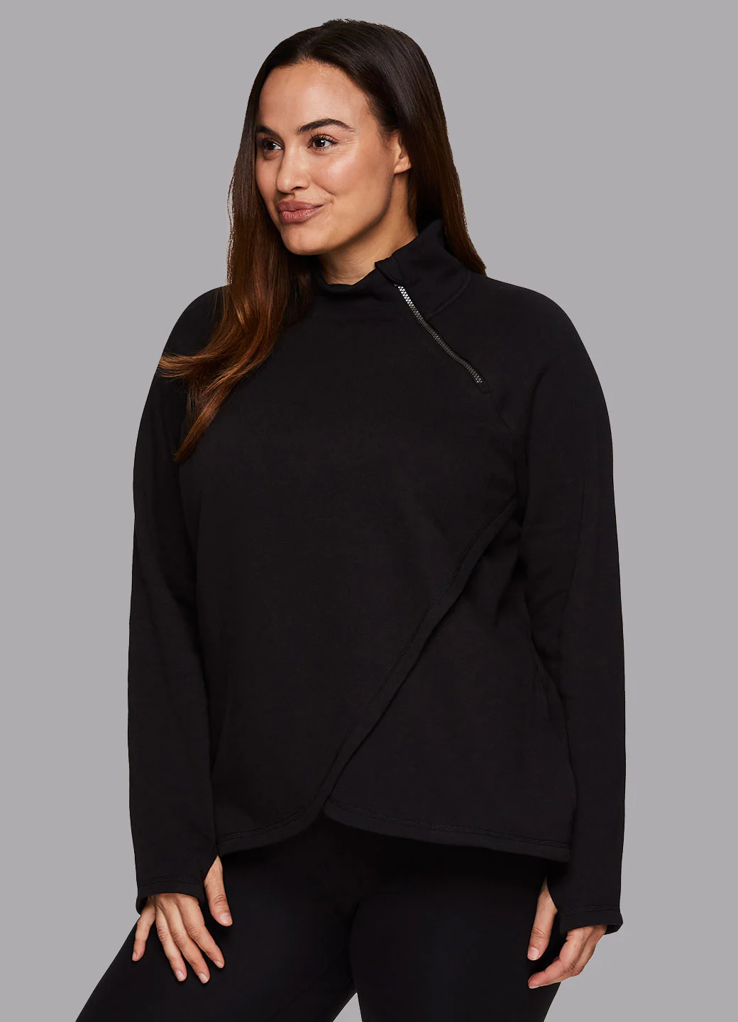 Plus Ready To Roll Fleece Mock Neck Pullover - Image 29