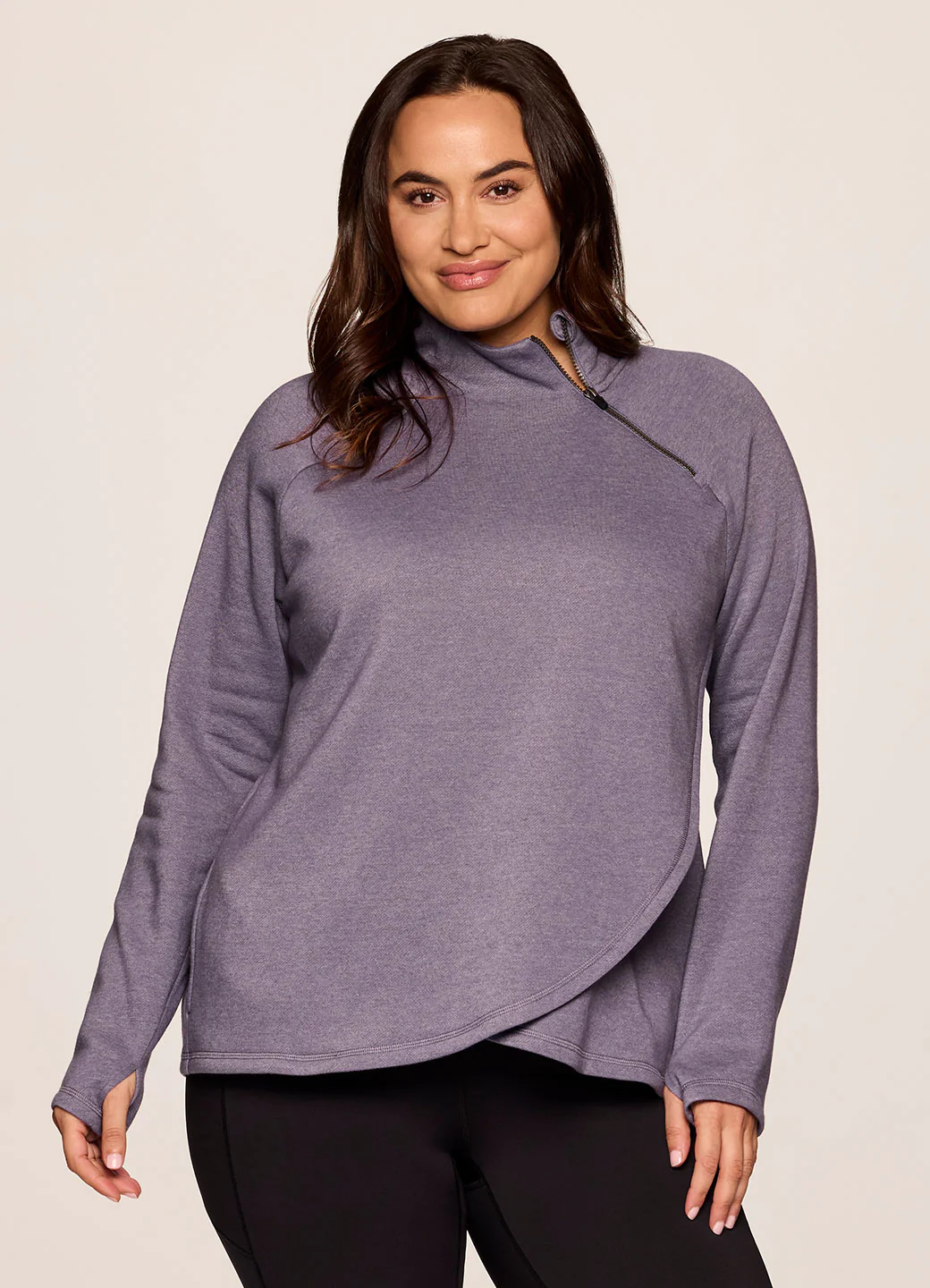 Plus Ready To Roll Fleece Mock Neck Pullover - Image 9