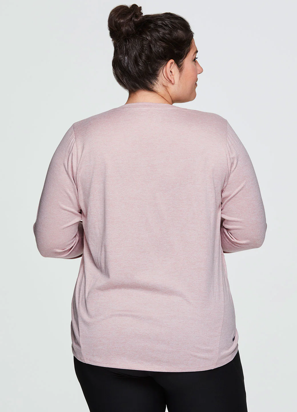 Plus Stratus Long Sleeve V-Neck Workout Tee - Image 2