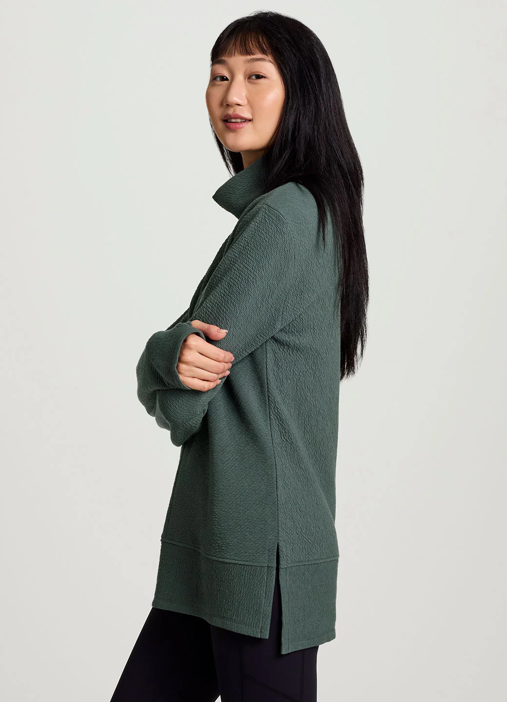 Studio Jacquard Mock Neck Pullover - Image 29