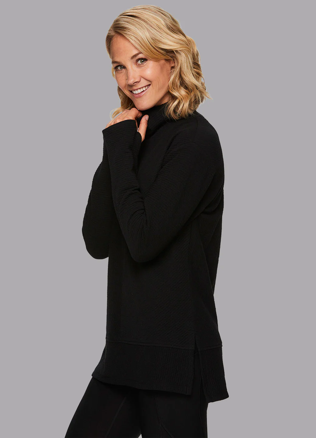 Studio Jacquard Mock Neck Pullover - Image 44